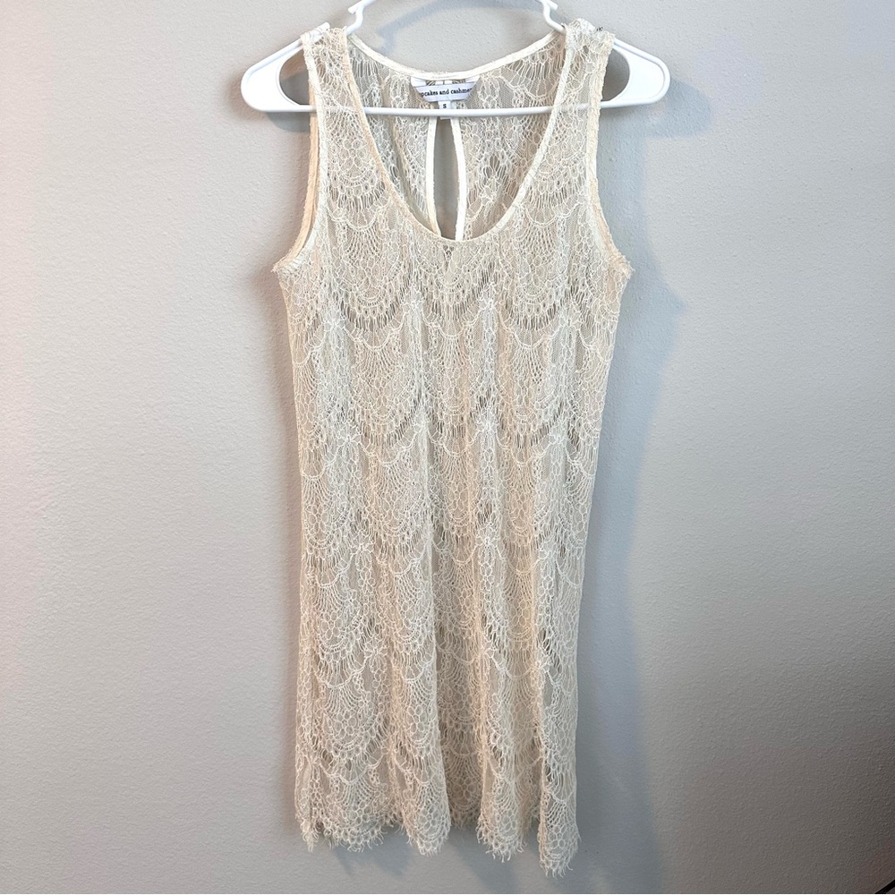 Cupcakes and Cashmere Cream Lace Dress